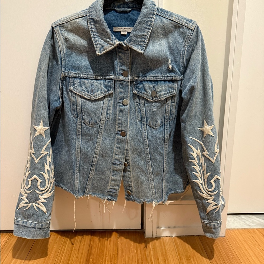 AllSaints Light Blue Denim Jacket